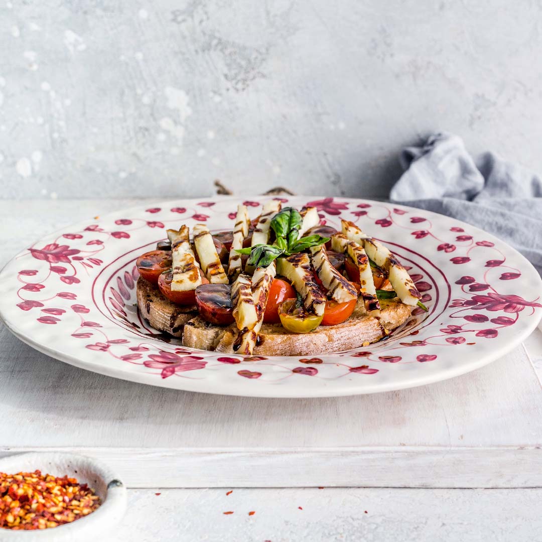 halloumi bruschetta